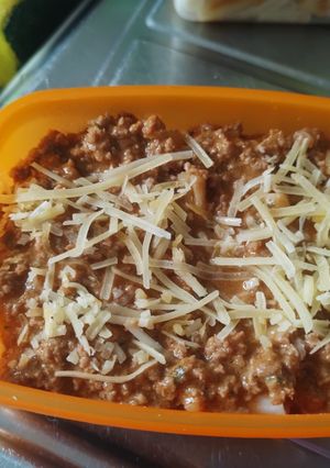 Una foto de Macarrones con salsa boloñesa