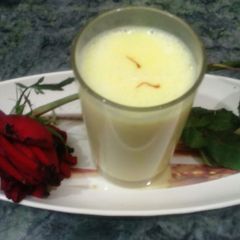 A picture of Keshariya badami milk..