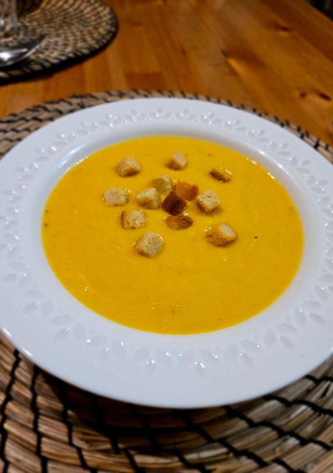 Una foto de Crema de calabaza