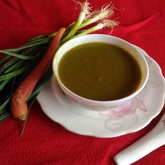 A picture of Green garlic soup.