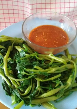 Foto resep Rebus kangkung sambal kencur