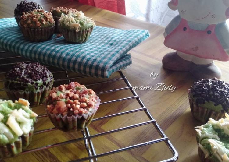 Resep Sweet Spinach Muffin (no mixer), Bisa Manjain Lidah