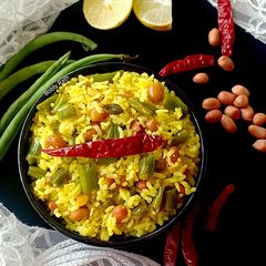 A picture of French beans rice.