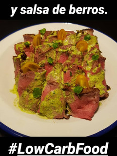 Una foto de Roast Beef en salsa de Berros: Low Carb Food