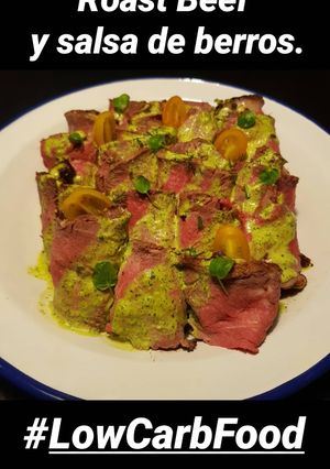 Una foto de Roast Beef en salsa de Berros: Low Carb Food