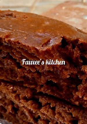 A picture of No egg no butter chocolate cake.