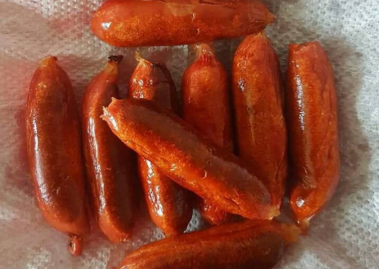 Shallow fried sausages&hellip; We don't have to deep fry always