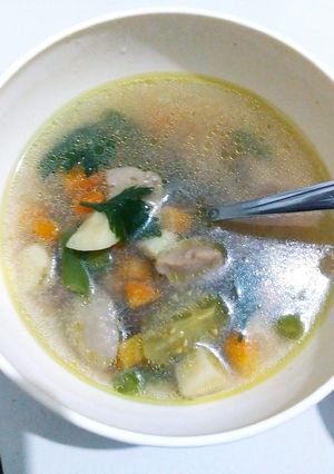 Foto resep Sup bakso kacang merah