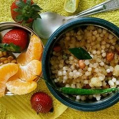 A picture of Sabubana khichdi (Upvas Lunchbox).