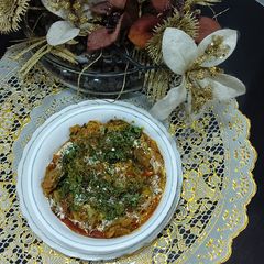 A picture of Chicken with cabbage.