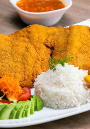 Una foto de Corvina apanada