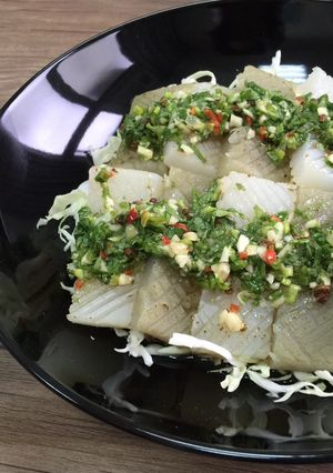 椒麻白墨玉板 的食譜成品照片
