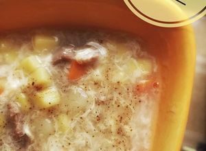 Hình của món Súp bò quinoa - Ăn dặm cho bé.