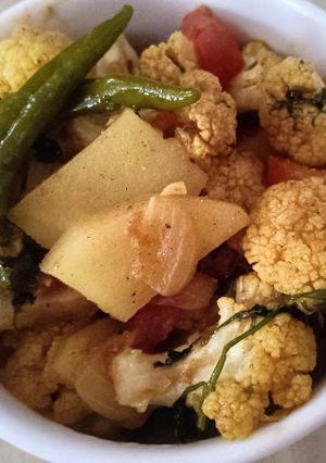 A picture of Aloo Gobhi Sabzi.