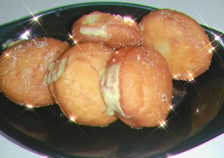 Steps to Prepare Any-night-of-the-week Custard filled Donuts