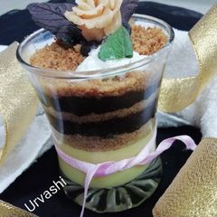 Parle chocolate pudding A picture of Parle chocolate pudding.