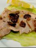 Fettine di Maiale Arrostiti con Cipolla di Tropea e Olive Nere