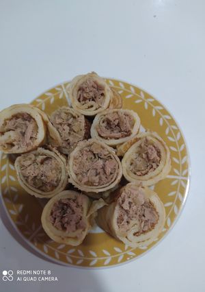 Una foto de Arrolladitos de atún. Súper fáciles