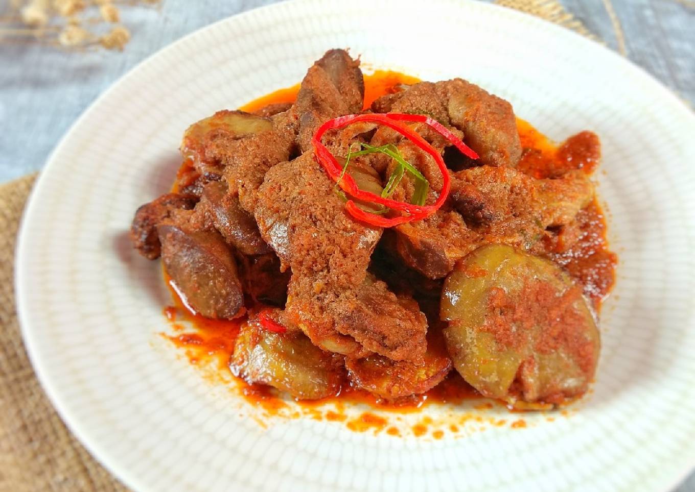 Rendang Ati Ampela + jengkol #Pr_insideoutside