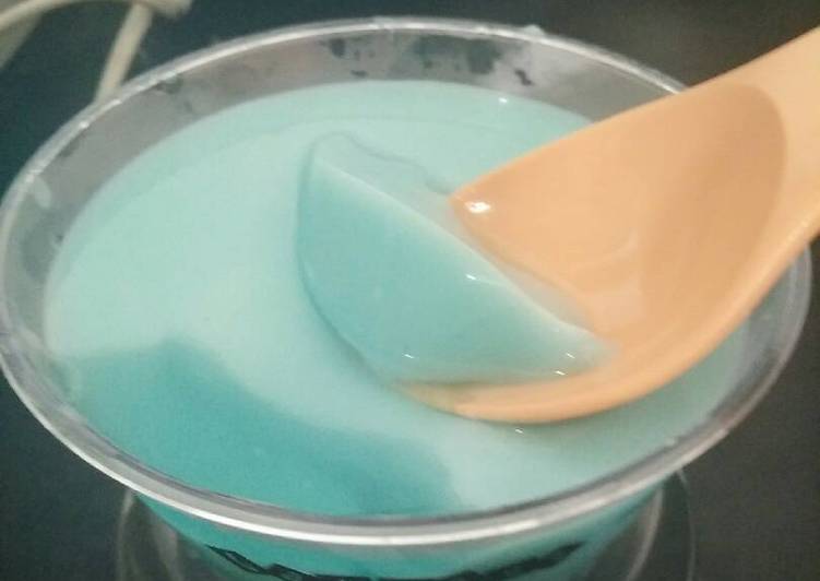 Blueberry silky pudding