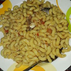 Macaroni with sardine A picture of Macaroni with sardine.