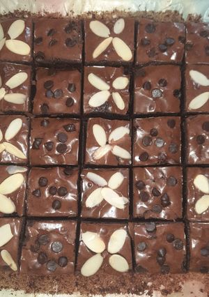 Foto resep Fudgy brownies 3telur loyang 20x20x4