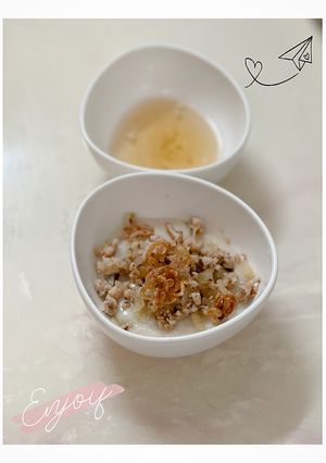 Hình của món Bánh đúc mặn phiên bản yến mạch.