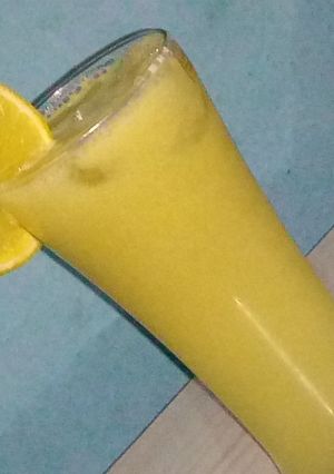 A picture of Orange and guava juice.