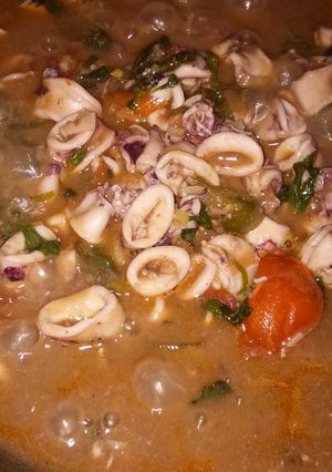 Foto resep Cumi-cumi kemangi pedas manis