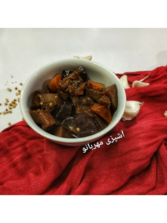عکسی از دستور ترشی بادمجان با رب انار