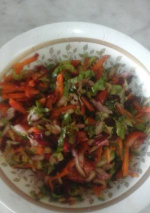 صورة لوصفة طريقه عمل السلطه الخضره