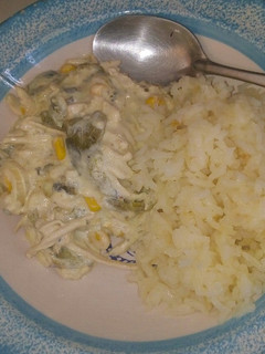 Una foto de Rajas con pollo