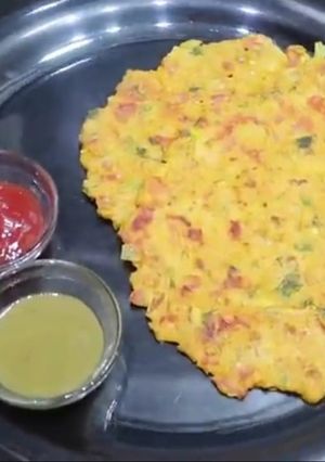 A picture of ✨Healthy Oats Veggie Chilla💪😋.