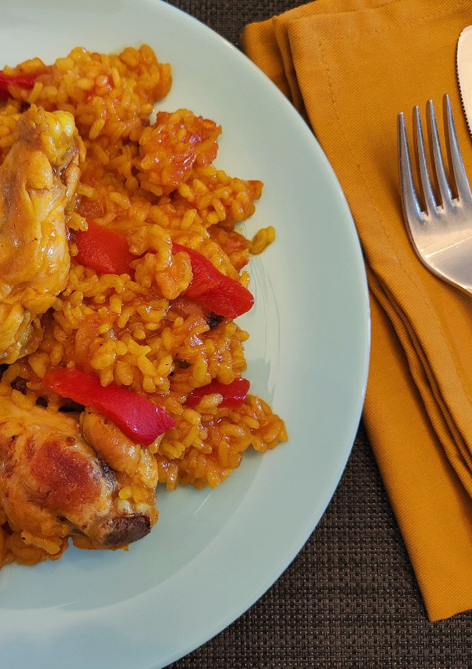 Una foto de Arroz de alitas de pollo