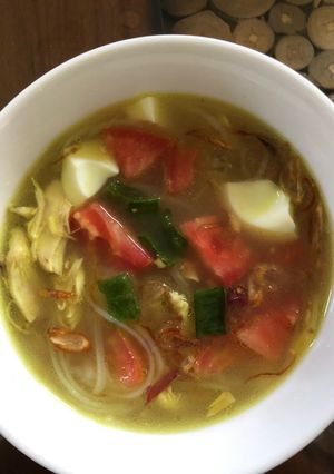 Foto resep Soto ayam bumbu alung (bumbu iris tidak diulek)