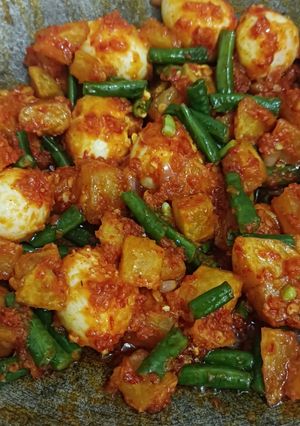 Foto resep Sambal goreng kentang telur