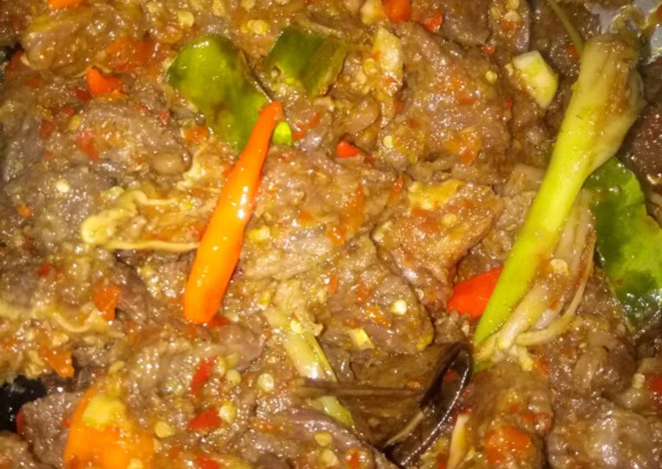 Oseng iga+tetelan mercon