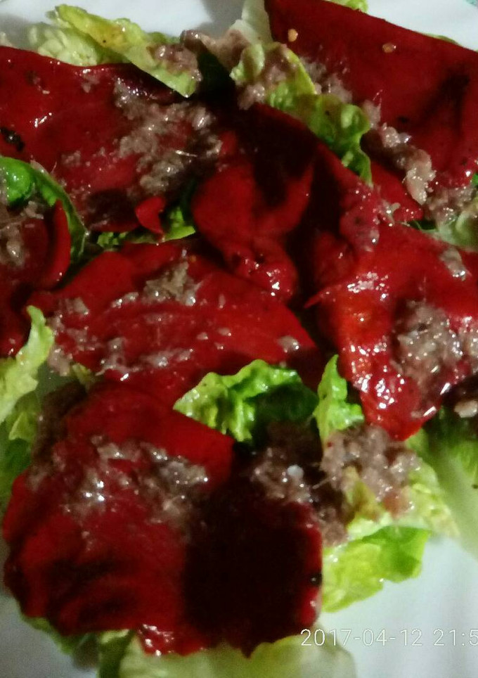 Una foto de Ensalada de pimientos del piquillo