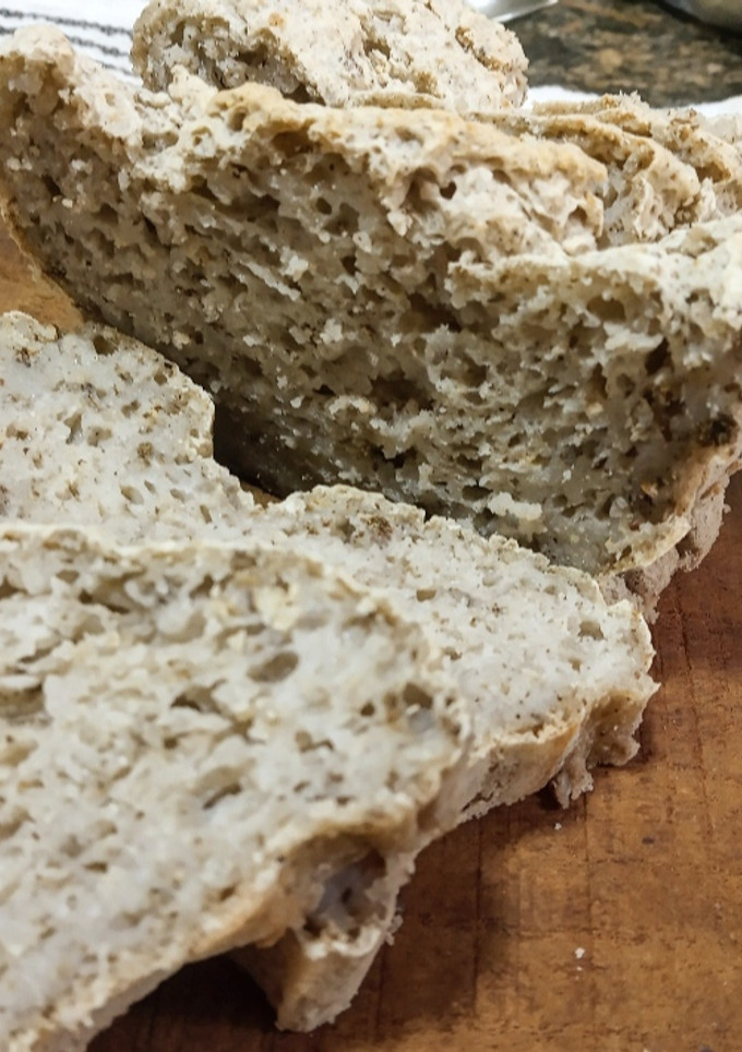 Una foto de Pan con sarraceno y harina de semillas: sin gluten y vegano
