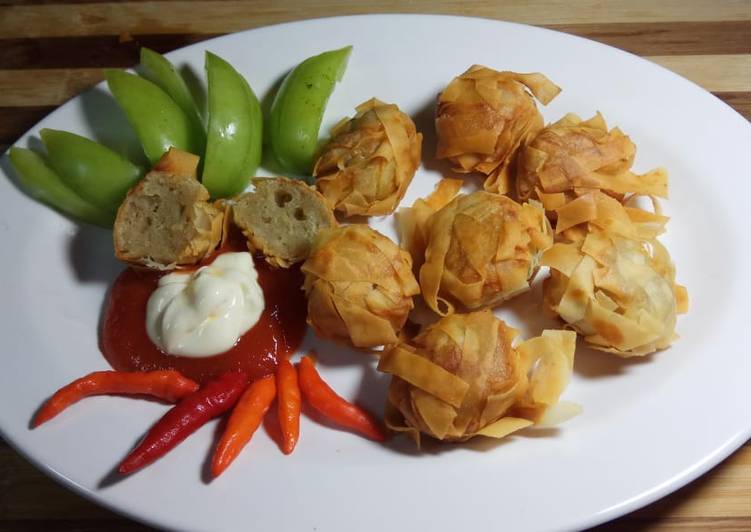 Ayam rambutan (bakso ayam goreng kekinian)