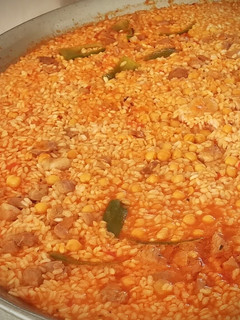 Una foto de Arroz con magro y garbanzos