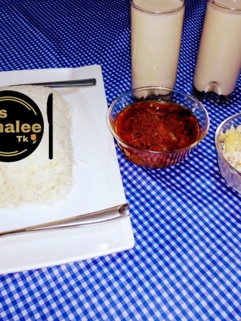 Easy Way Prepare Recipe White and rice with coleslow and tigernut drink that is Delicious, Addictive}