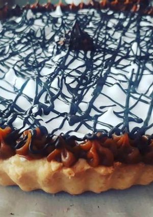 Una foto de Tarta banana split