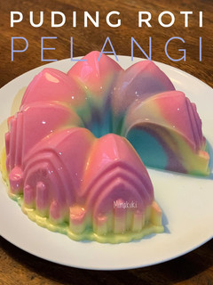 Foto resep Puding Roti Pelangi