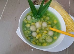 Hình của món Chè bắp lá dứa🌽🌽bột năng.