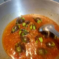 Eggplant Baigan with Gravy A picture of Eggplant Baigan with Gravy.