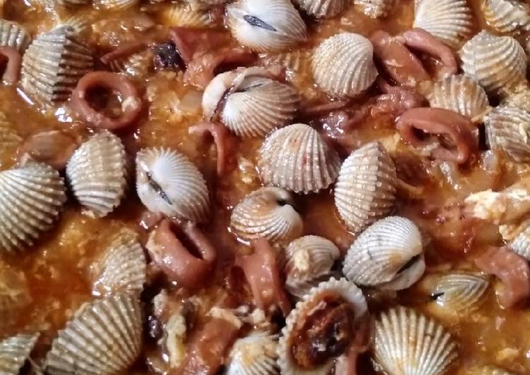 Kerang Dara dan Cumi2 Saos Padang