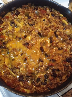 A picture of One Pot Mexican Beef and Brown Rice.