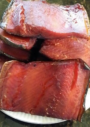 A picture of Brad's smoked salmon.