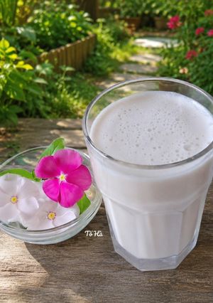 Hình của món Sữa ĐẬU NÀNH mix hạt điều.